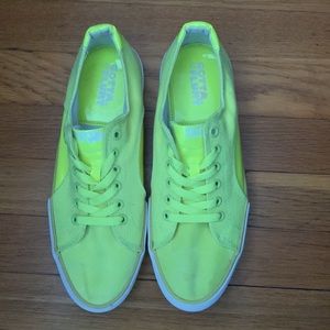 Neon yellow sneakers